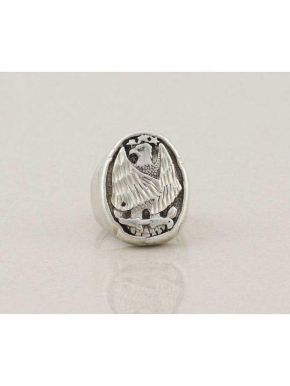 Men's Sterling Silver Eagle Ring Size 8 1/4 or Pinky Ring